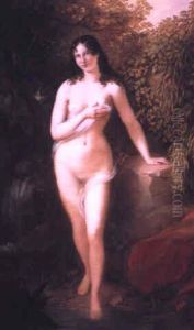 A Lady Bathing by Franz Joseph Gruber