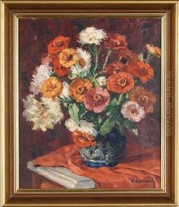 Blumenstraus In Vase by Franz Gruber-Gleichenberg