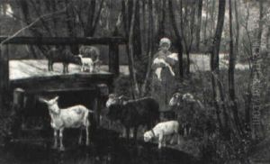 A Shepherdess And Her Flock