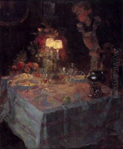 Apres Le Souper by Jules Alexandre Gruen