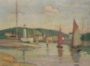 Bretagne, Bateau Entrant Au Port A Maree Basse by Maurice Grun