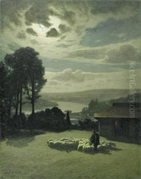 Schafhirte Bei Vollmond - view 1