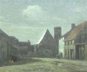 Dorfstrasse Im Mondlicht by Maurice Grun