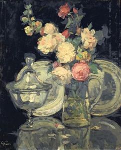 Vase Et Ceramique (+ Un Soldat, Sketch; Verso) by Maurice Grun