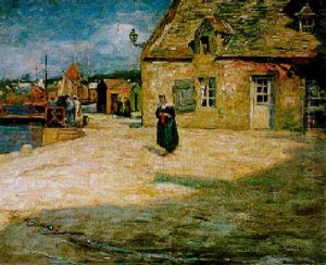 Sur Les Quais - Bretonne Pres De Sa Chaumiere Sur Les Quais - Bretonne Pres De Sa Chaumiere