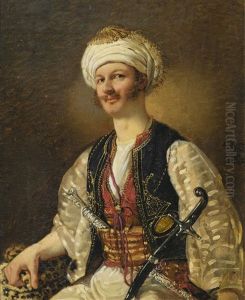 Portrait Of A Man As An Oriental by Johann Grund