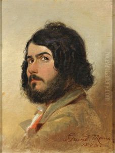 Portrait Eines Jungen Mannes Portrait Eines Jungen Mannes