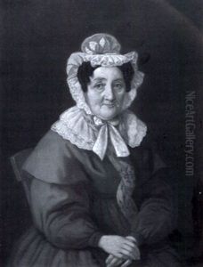 Portrait Of Lady In Blue by Johann Grund