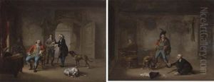 Interior With A Gentleman And His Notary