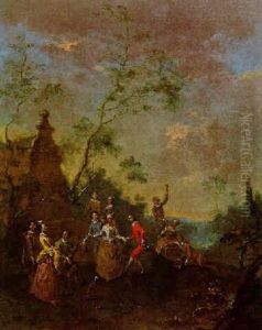 Tanzende Gesellschaft by Norbert Joseph Carl Grund