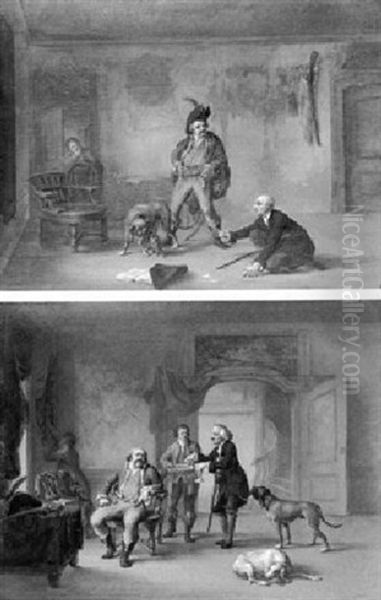 Interior Scenes With A Gentleman And His Notary - view 1