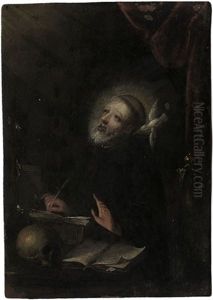 Der Heilige Philippus Neri Wird Vom Heiligen Geist Durchdrungen by Basilius Grundmann