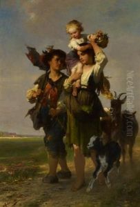 Kinder Mit Geisen by Jakob Gruenenwald