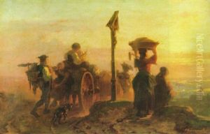 Heimkehrende Bauern by Jakob Gruenenwald