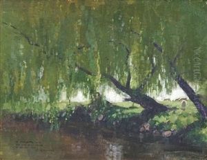 Willow Tree And Sheep by Elioth Gruner