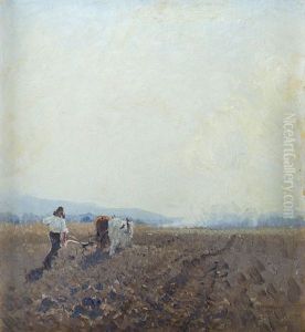 Ploughing Windsor by Elioth Gruner