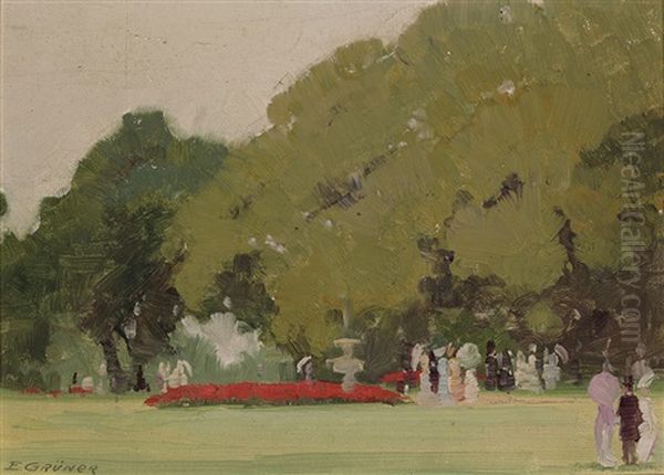 A Sketch In Kensington Gardens, London - view 1
