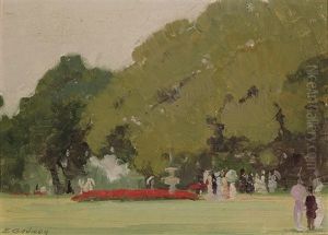 A Sketch In Kensington Gardens, London by Elioth Gruner