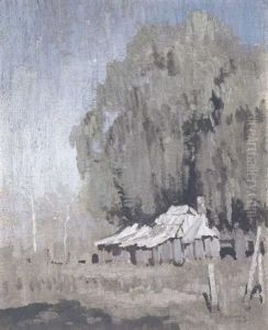Starlit Evening (old Shack) by Elioth Gruner