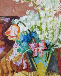 Vallmo Och Varierande Blomster by Isaac Gruenewald