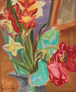 Still Life With Amaryllis And Tulip