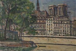 Vue De Paris, Bords De Seine by Nathan Grunsweigh