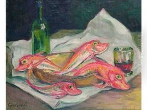 Nature Morte Aux Rougets by Nathan Grunsweigh