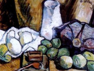 Nature Morte A La Pipe by Nathan Grunsweigh