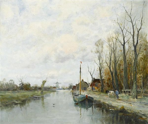 A Dutch Canal Scene - view 1