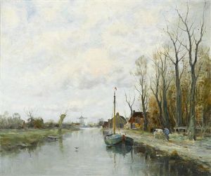 A Dutch Canal Scene