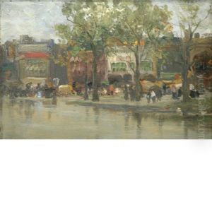Town Scene by Charles Paul Gruppe
