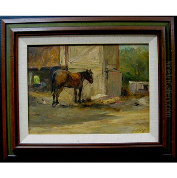 Stable With Horse And Farmer - view 1
