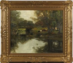 The Village Bridge, Lakeville, Ny. by Charles Paul Gruppe