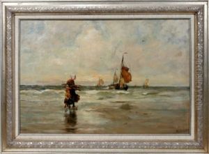 Coast With Figures & Sailboats Coast With Figures & Sailboats