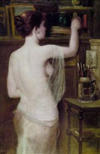 The Artist's Model by Charles Paul Gruppe