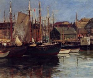 Portuguese Wharf, Gloucester, Massachussetts by Charles Paul Gruppe
