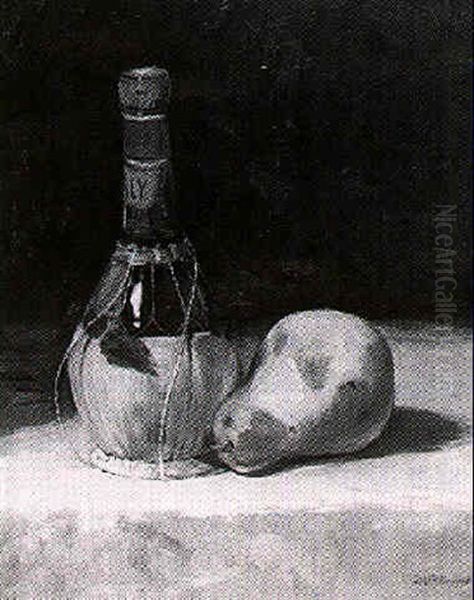 Still Life With Wine And Pear - view 1