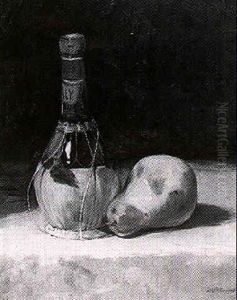 Still Life With Wine And Pear