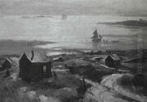 Extensive Coastal View With Clamdiggers by Charles Paul Gruppe
