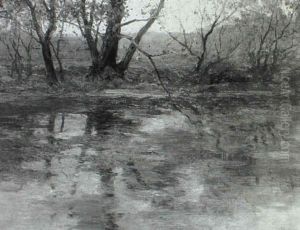 October Day Along The Creek by Charles Paul Gruppe