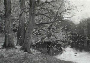 Autumn In The Woods by Charles Paul Gruppe