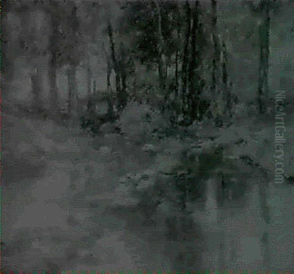 Summer Landscape With Stream - view 1