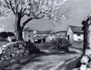 Woman Peeling Fruit In A Sun-dappled Yard