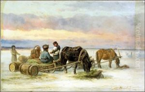 Nuori Nainen Ja Sotilaat by Peter Nikolajewitsch Grusinsky