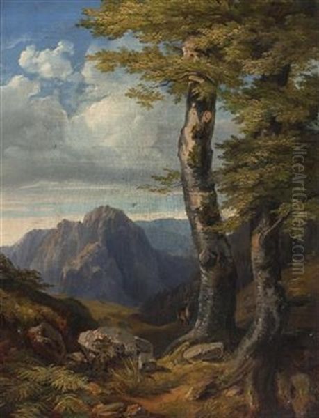 Landscape With Deer - view 1