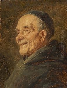 Lachelnder Monch Im Profil