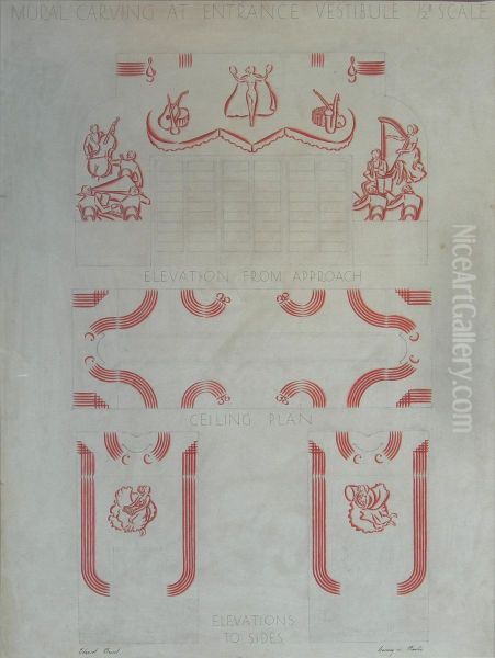 Design For A Mural Carving In Plaster - view 1
