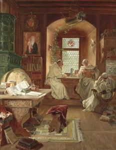 An Afternoon Of Debate by Eduard von Gruetzner