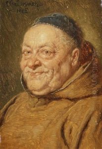 Smiling Monk by Eduard von Gruetzner