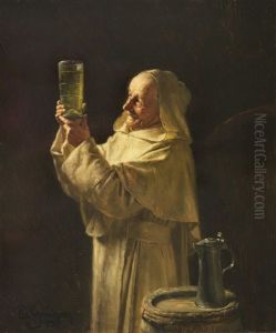 Kellermeister Mit Weiser Kutte